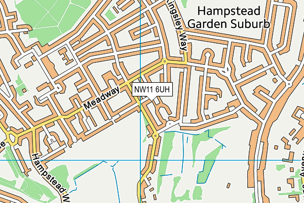 NW11 6UH map - OS VectorMap District (Ordnance Survey)