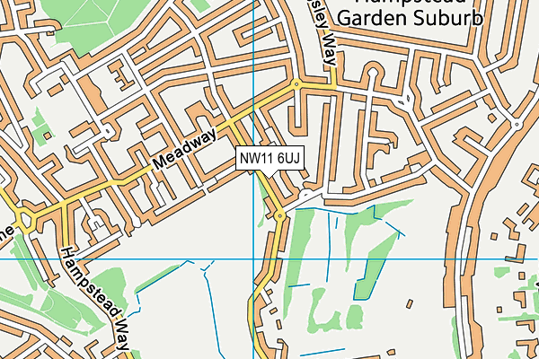 NW11 6UJ map - OS VectorMap District (Ordnance Survey)