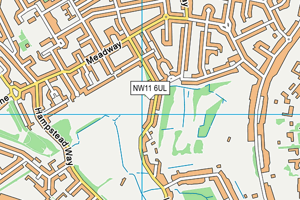 NW11 6UL map - OS VectorMap District (Ordnance Survey)