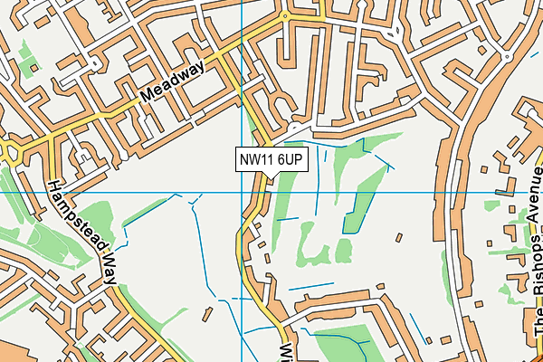 NW11 6UP map - OS VectorMap District (Ordnance Survey) NW11 6UP map - OS VectorMap District (Ordnance Survey)