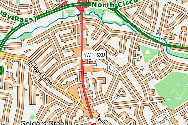 NW11 6XU map - OS VectorMap District (Ordnance Survey) NW11 6XU map - OS VectorMap District (Ordnance Survey)