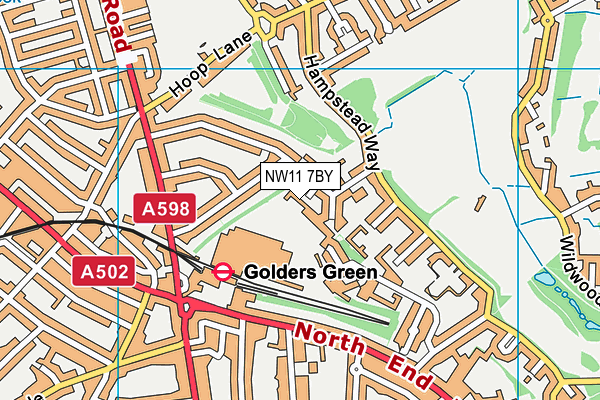 NW11 7BY map - OS VectorMap District (Ordnance Survey) NW11 7BY map - OS VectorMap District (Ordnance Survey)