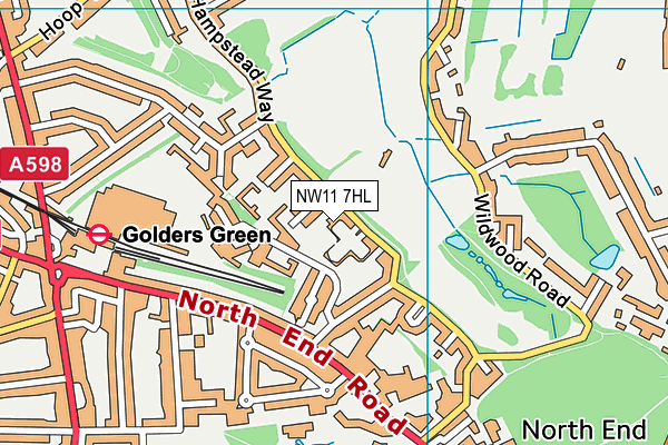 NW11 7HL map - OS VectorMap District (Ordnance Survey) NW11 7HL map - OS VectorMap District (Ordnance Survey)