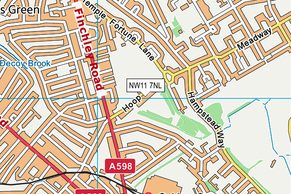 NW11 7NL map - OS VectorMap District (Ordnance Survey)