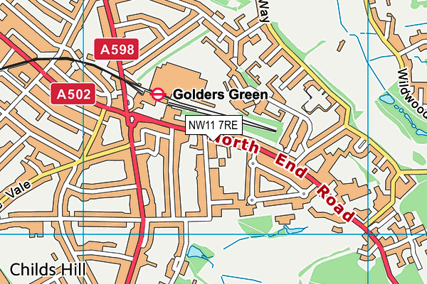 NW11 7RE map - OS VectorMap District (Ordnance Survey) NW11 7RE map - OS VectorMap District (Ordnance Survey)