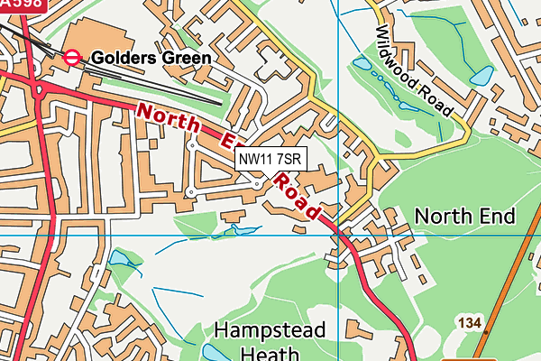 NW11 7SR map - OS VectorMap District (Ordnance Survey) NW11 7SR map - OS VectorMap District (Ordnance Survey)