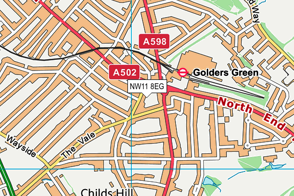 NW11 8EG map - OS VectorMap District (Ordnance Survey) NW11 8EG map - OS VectorMap District (Ordnance Survey)