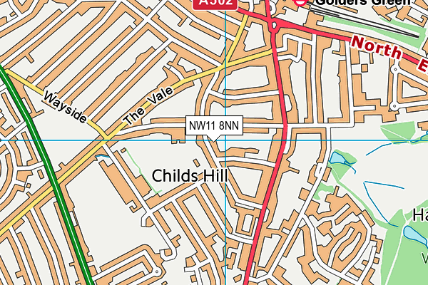 NW11 8NN map - OS VectorMap District (Ordnance Survey) NW11 8NN map - OS VectorMap District (Ordnance Survey)