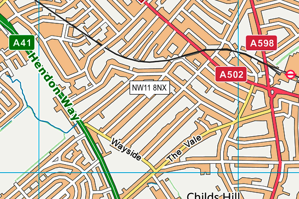 NW11 8NX map - OS VectorMap District (Ordnance Survey) NW11 8NX map - OS VectorMap District (Ordnance Survey)