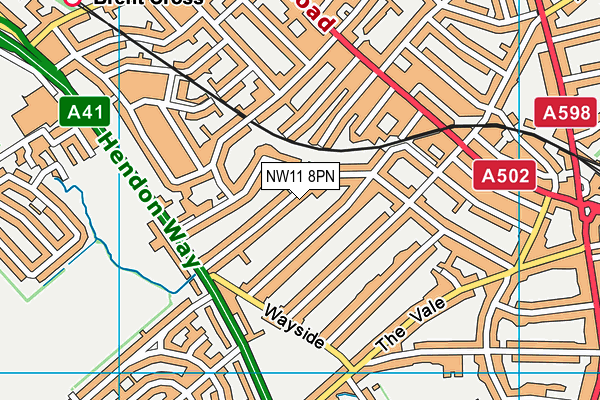 NW11 8PN map - OS VectorMap District (Ordnance Survey) NW11 8PN map - OS VectorMap District (Ordnance Survey)