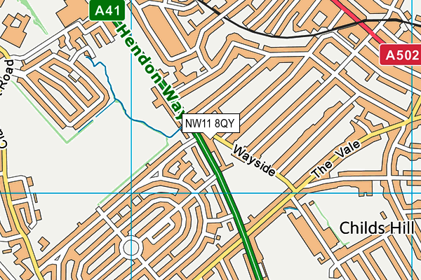NW11 8QY map - OS VectorMap District (Ordnance Survey)