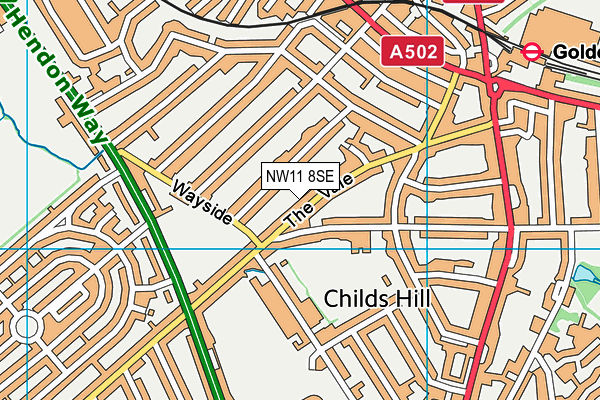 NW11 8SE map - OS VectorMap District (Ordnance Survey) NW11 8SE map - OS VectorMap District (Ordnance Survey)