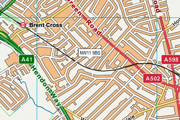 NW11 9BS map - OS VectorMap District (Ordnance Survey) NW11 9BS map - OS VectorMap District (Ordnance Survey)