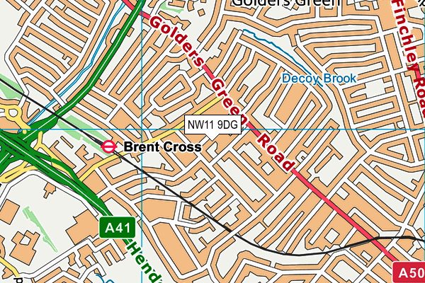 NW11 9DG map - OS VectorMap District (Ordnance Survey) NW11 9DG map - OS VectorMap District (Ordnance Survey)