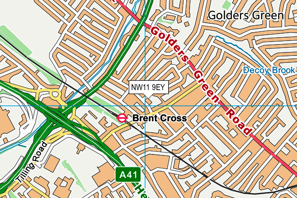 NW11 9EY map - OS VectorMap District (Ordnance Survey) NW11 9EY map - OS VectorMap District (Ordnance Survey)