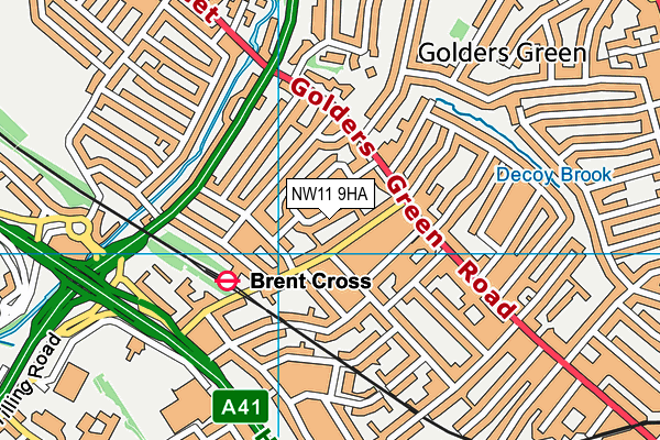 NW11 9HA map - OS VectorMap District (Ordnance Survey) NW11 9HA map - OS VectorMap District (Ordnance Survey)