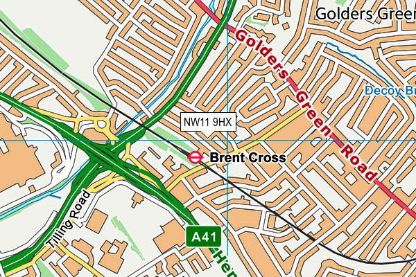 NW11 9HX map - OS VectorMap District (Ordnance Survey) NW11 9HX map - OS VectorMap District (Ordnance Survey)