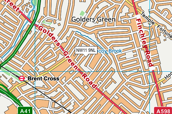 NW11 9NL map - OS VectorMap District (Ordnance Survey) NW11 9NL map - OS VectorMap District (Ordnance Survey)