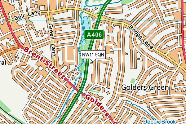 NW11 9QN map - OS VectorMap District (Ordnance Survey) NW11 9QN map - OS VectorMap District (Ordnance Survey)