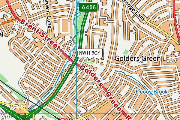 NW11 9QY map - OS VectorMap District (Ordnance Survey) NW11 9QY map - OS VectorMap District (Ordnance Survey)