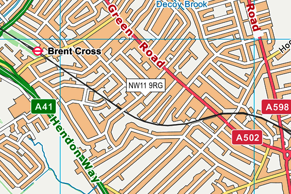 NW11 9RG map - OS VectorMap District (Ordnance Survey) NW11 9RG map - OS VectorMap District (Ordnance Survey)