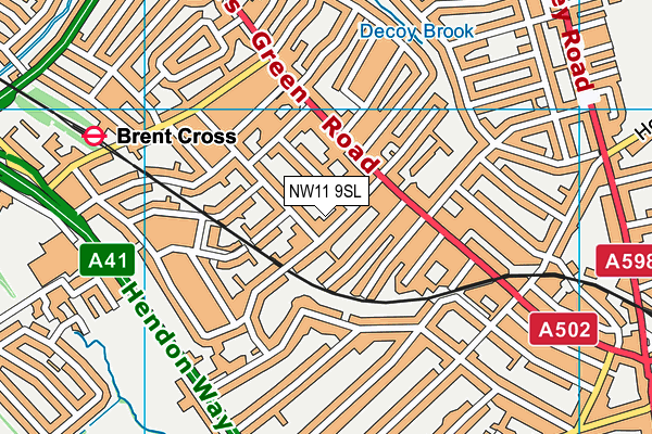 NW11 9SL map - OS VectorMap District (Ordnance Survey) NW11 9SL map - OS VectorMap District (Ordnance Survey)