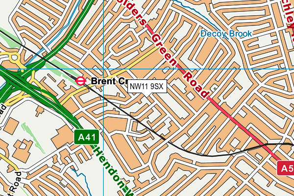 NW11 9SX map - OS VectorMap District (Ordnance Survey) NW11 9SX map - OS VectorMap District (Ordnance Survey)