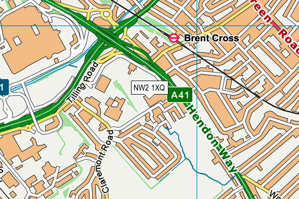 NW2 1XQ map - OS VectorMap District (Ordnance Survey) NW2 1XQ map - OS VectorMap District (Ordnance Survey)