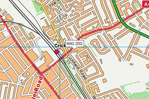 NW2 2DQ map - OS VectorMap District (Ordnance Survey) NW2 2DQ map - OS VectorMap District (Ordnance Survey)