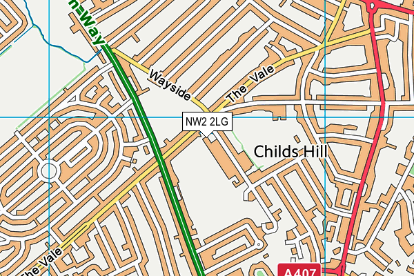NW2 2LG map - OS VectorMap District (Ordnance Survey) NW2 2LG map - OS VectorMap District (Ordnance Survey)