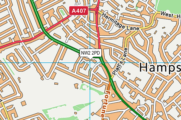 NW2 2PD map - OS VectorMap District (Ordnance Survey) NW2 2PD map - OS VectorMap District (Ordnance Survey)