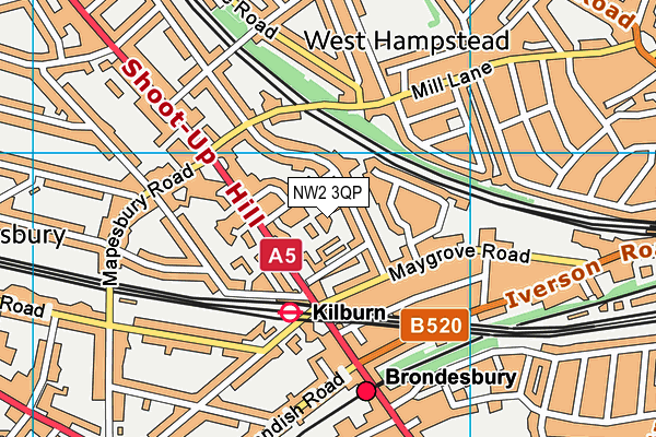 NW2 3QP map - OS VectorMap District (Ordnance Survey) NW2 3QP map - OS VectorMap District (Ordnance Survey)