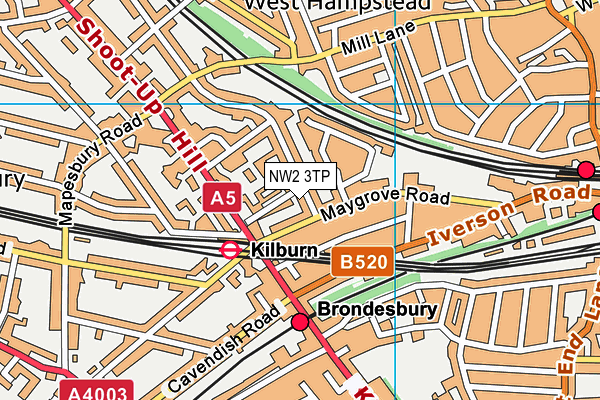 NW2 3TP map - OS VectorMap District (Ordnance Survey) NW2 3TP map - OS VectorMap District (Ordnance Survey)