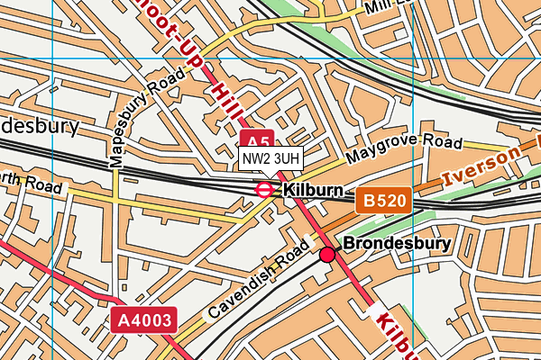 NW2 3UH map - OS VectorMap District (Ordnance Survey) NW2 3UH map - OS VectorMap District (Ordnance Survey)