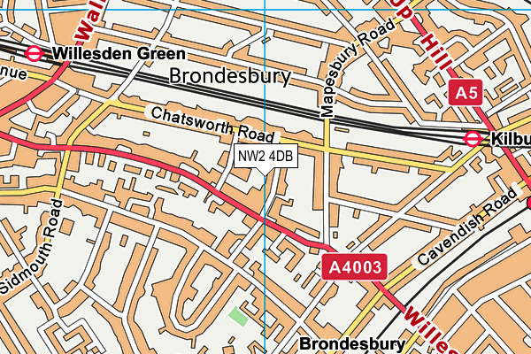 NW2 4DB map - OS VectorMap District (Ordnance Survey) NW2 4DB map - OS VectorMap District (Ordnance Survey)