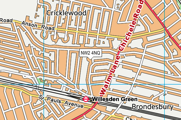 NW2 4NQ map - OS VectorMap District (Ordnance Survey) NW2 4NQ map - OS VectorMap District (Ordnance Survey)
