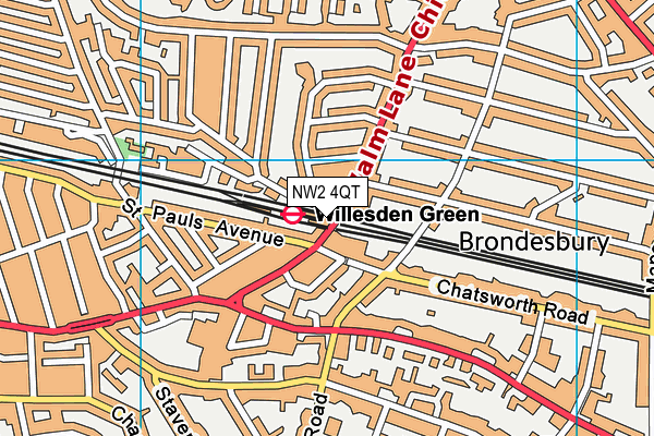 NW2 4QT map - OS VectorMap District (Ordnance Survey) NW2 4QT map - OS VectorMap District (Ordnance Survey)