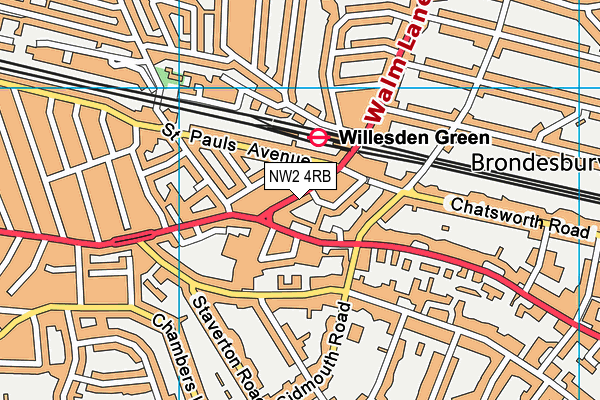 NW2 4RB map - OS VectorMap District (Ordnance Survey) NW2 4RB map - OS VectorMap District (Ordnance Survey)