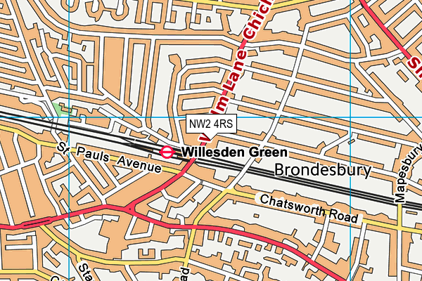 NW2 4RS map - OS VectorMap District (Ordnance Survey) NW2 4RS map - OS VectorMap District (Ordnance Survey)