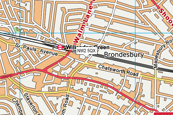 NW2 5QX map - OS VectorMap District (Ordnance Survey) NW2 5QX map - OS VectorMap District (Ordnance Survey)
