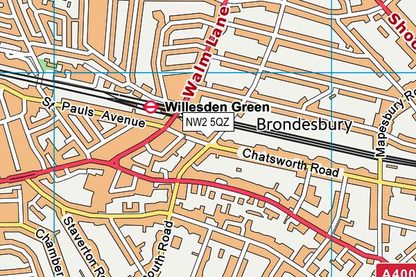 NW2 5QZ map - OS VectorMap District (Ordnance Survey) NW2 5QZ map - OS VectorMap District (Ordnance Survey)
