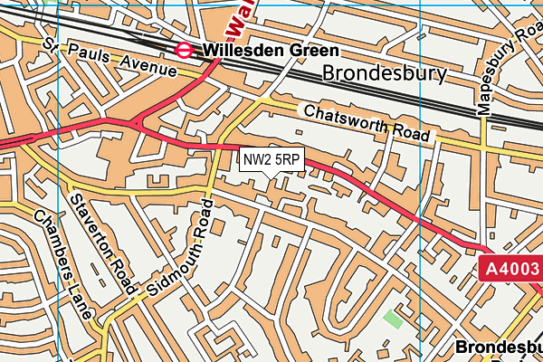 NW2 5RP map - OS VectorMap District (Ordnance Survey) NW2 5RP map - OS VectorMap District (Ordnance Survey)