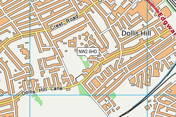 NW2 6HD map - OS VectorMap District (Ordnance Survey)
