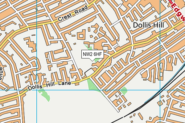 NW2 6HF map - OS VectorMap District (Ordnance Survey) NW2 6HF map - OS VectorMap District (Ordnance Survey)