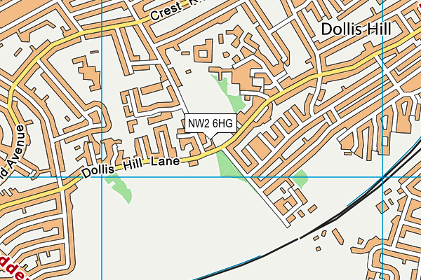 NW2 6HG map - OS VectorMap District (Ordnance Survey) NW2 6HG map - OS VectorMap District (Ordnance Survey)