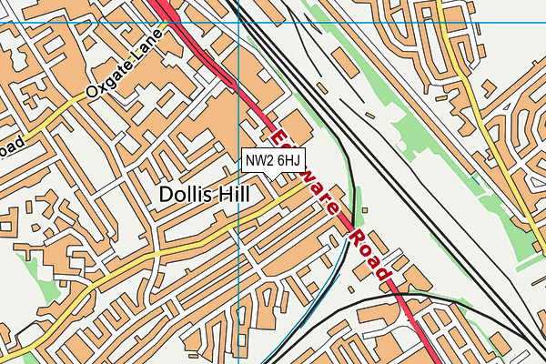 NW2 6HJ map - OS VectorMap District (Ordnance Survey) NW2 6HJ map - OS VectorMap District (Ordnance Survey)