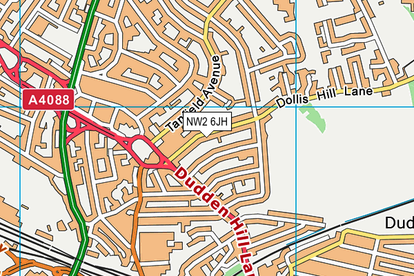 NW2 6JH map - OS VectorMap District (Ordnance Survey) NW2 6JH map - OS VectorMap District (Ordnance Survey)