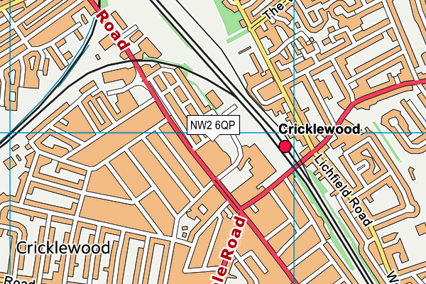 NW2 6QP map - OS VectorMap District (Ordnance Survey) NW2 6QP map - OS VectorMap District (Ordnance Survey)