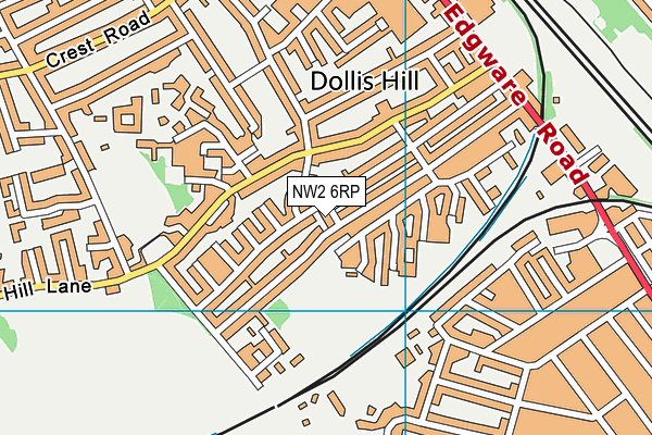 NW2 6RP map - OS VectorMap District (Ordnance Survey) NW2 6RP map - OS VectorMap District (Ordnance Survey)