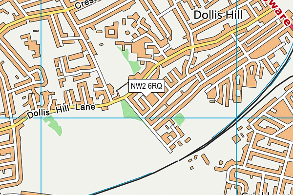 NW2 6RQ map - OS VectorMap District (Ordnance Survey) NW2 6RQ map - OS VectorMap District (Ordnance Survey)
